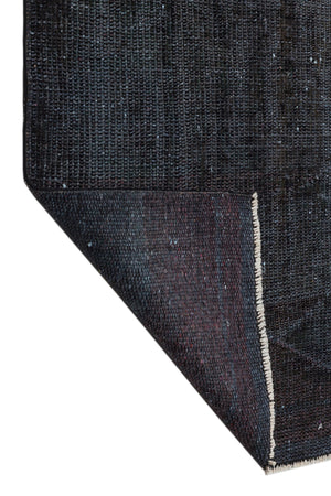 Black Over Dyed Vintage Rug 5'9'' x 9'4'' ft 175 x 285 cm