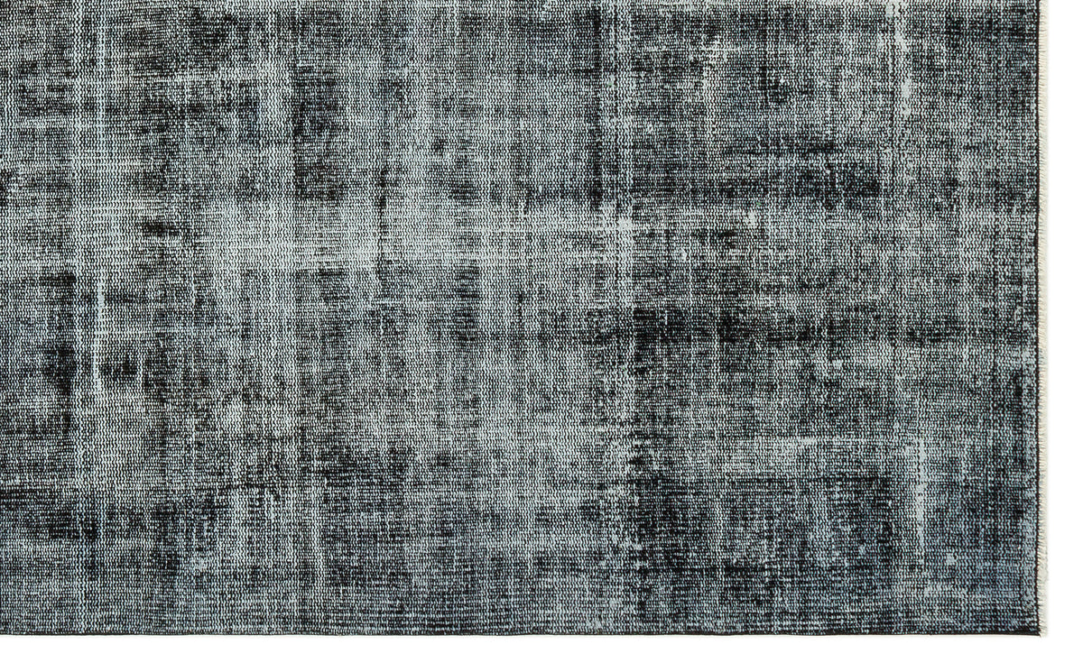 Black Over Dyed Vintage Rug 5&#39;6&#39;&#39; x 8&#39;12&#39;&#39; ft 167 x 274 cm