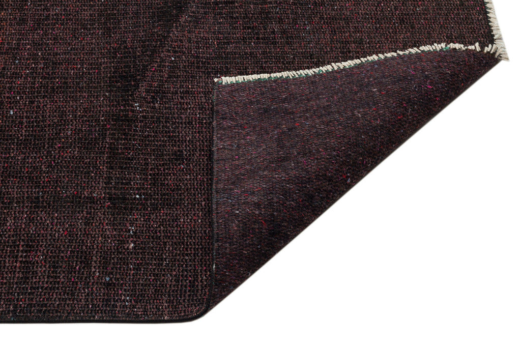 Black Over Dyed Vintage Rug 5'8'' x 8'10'' ft 173 x 269 cm