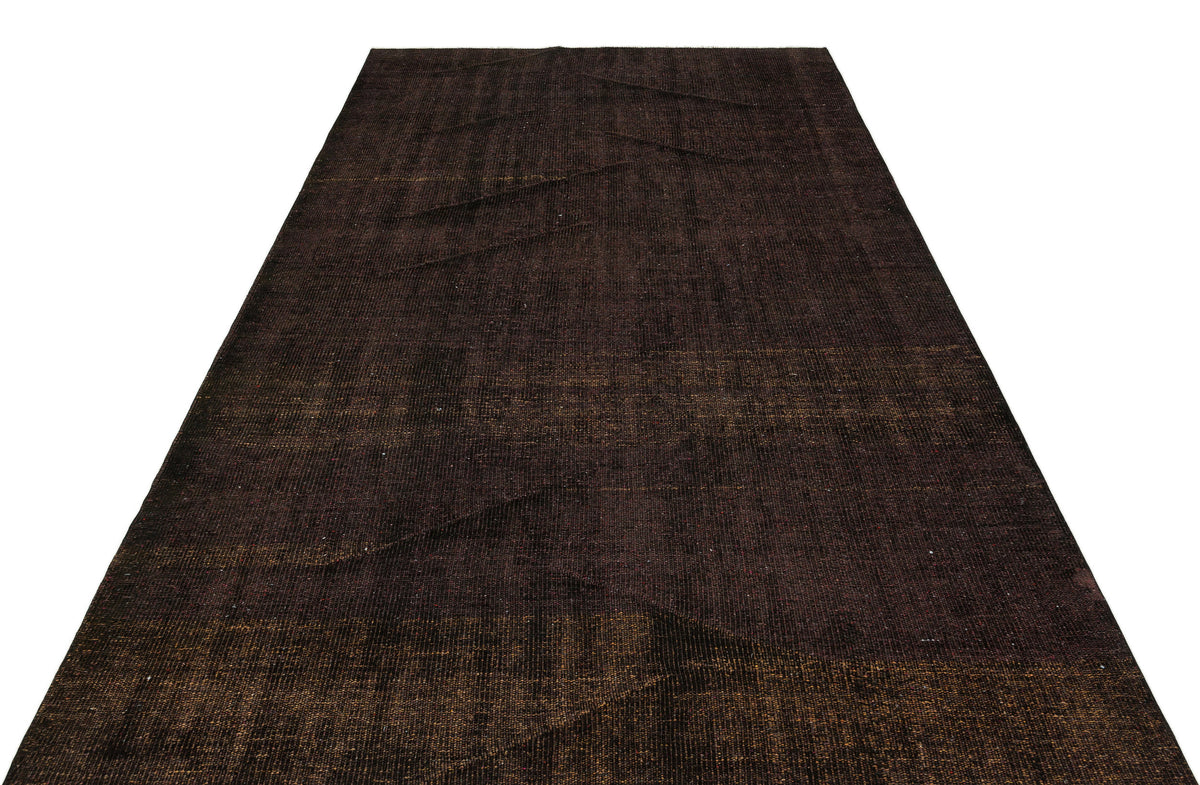 Black Over Dyed Vintage Rug 5&#39;8&#39;&#39; x 8&#39;10&#39;&#39; ft 173 x 269 cm