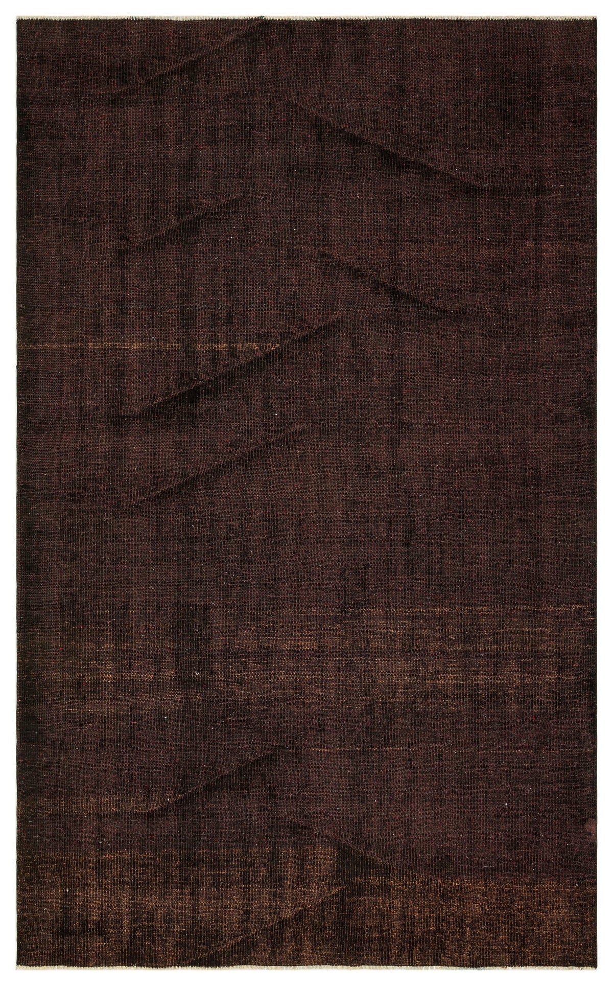 Black Over Dyed Vintage Rug 5&#39;8&#39;&#39; x 8&#39;10&#39;&#39; ft 173 x 269 cm