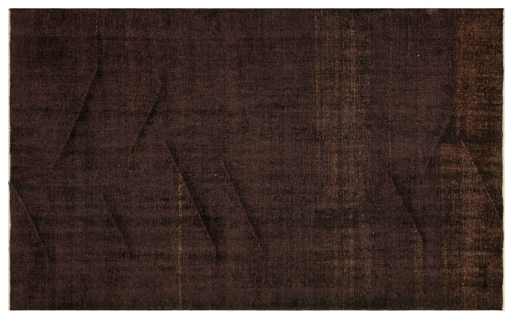 Black Over Dyed Vintage Rug 5'8'' x 8'10'' ft 173 x 269 cm