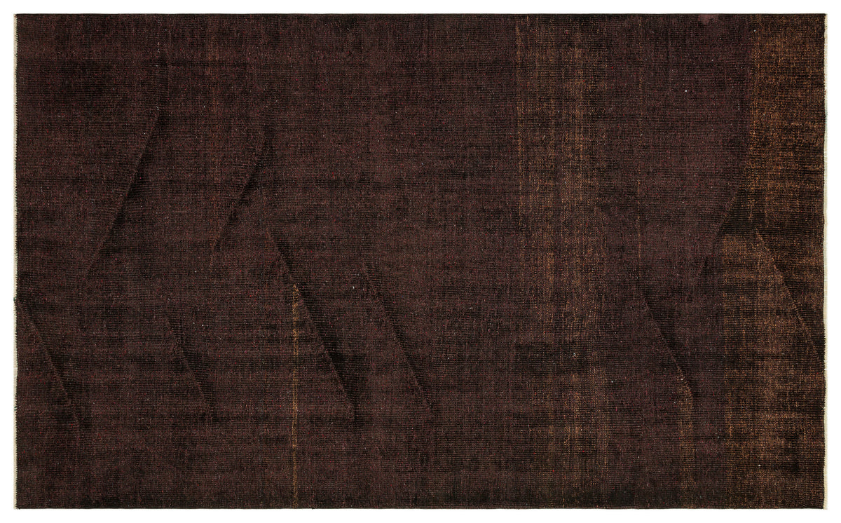 Black Over Dyed Vintage Rug 5&#39;8&#39;&#39; x 8&#39;10&#39;&#39; ft 173 x 269 cm