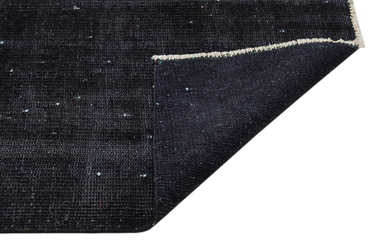Black Over Dyed Vintage Rug 5'3'' x 8'10'' ft 160 x 270 cm