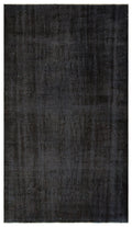 Black Over Dyed Vintage Rug 5'3'' x 8'10'' ft 160 x 270 cm