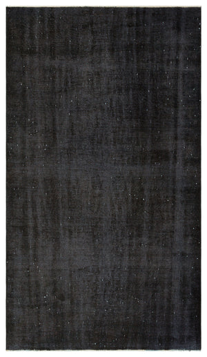 Black Over Dyed Vintage Rug 5'3'' x 8'10'' ft 160 x 270 cm