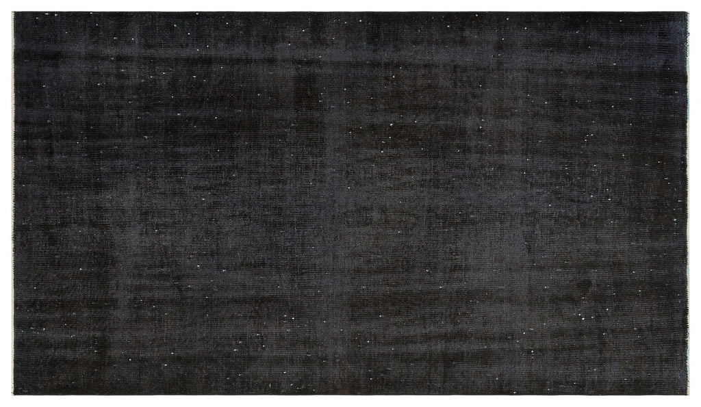 Black Over Dyed Vintage Rug 5'3'' x 8'10'' ft 160 x 270 cm
