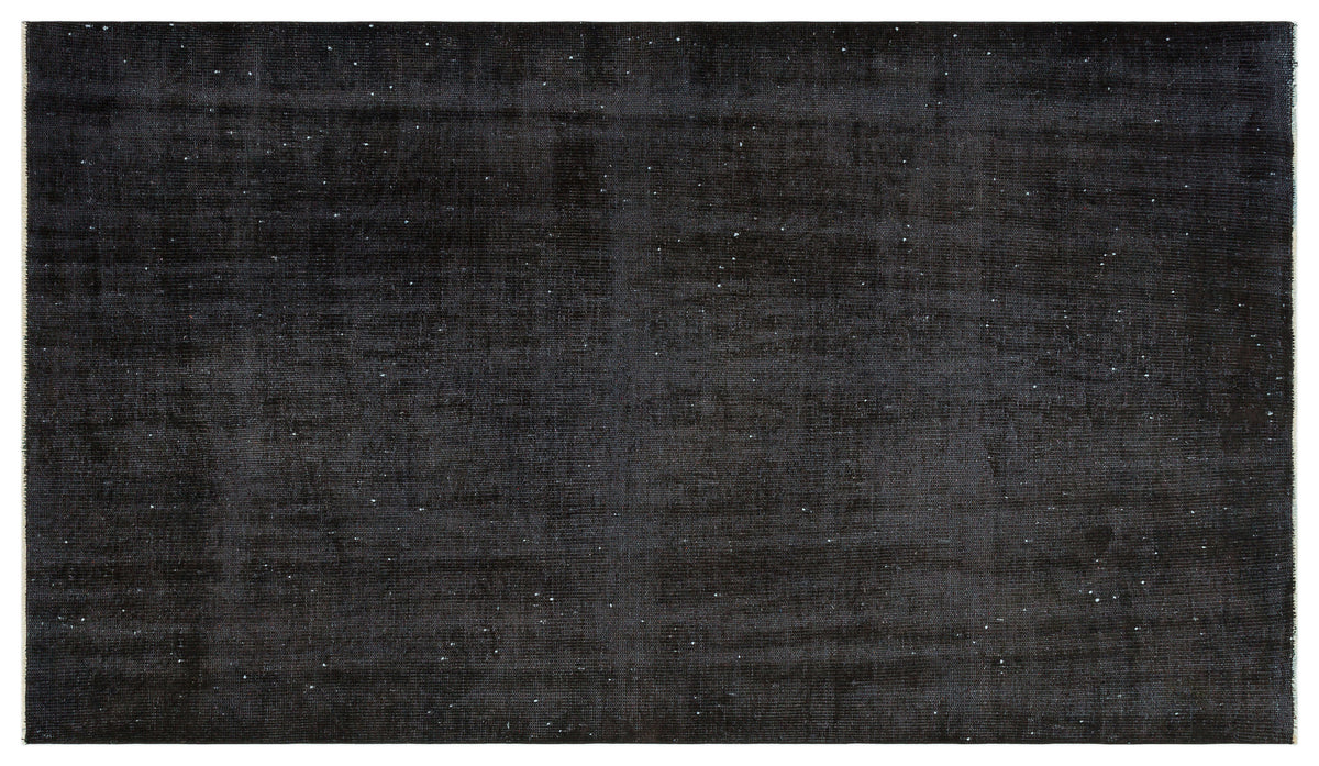 Black Over Dyed Vintage Rug 5'3'' x 8'10'' ft 160 x 270 cm