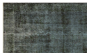 Black Over Dyed Vintage Rug 5'8'' x 9'4'' ft 173 x 285 cm