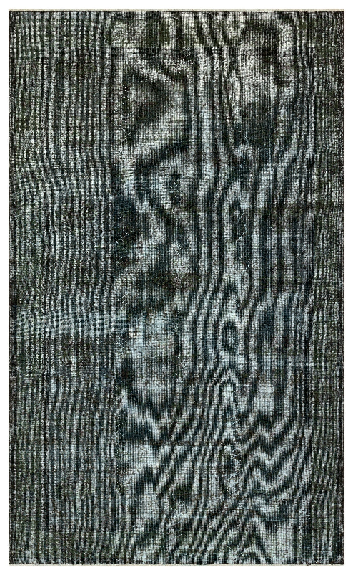 Black Over Dyed Vintage Rug 5&#39;8&#39;&#39; x 9&#39;4&#39;&#39; ft 173 x 285 cm