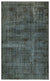 Black Over Dyed Vintage Rug 5'8'' x 9'4'' ft 173 x 285 cm