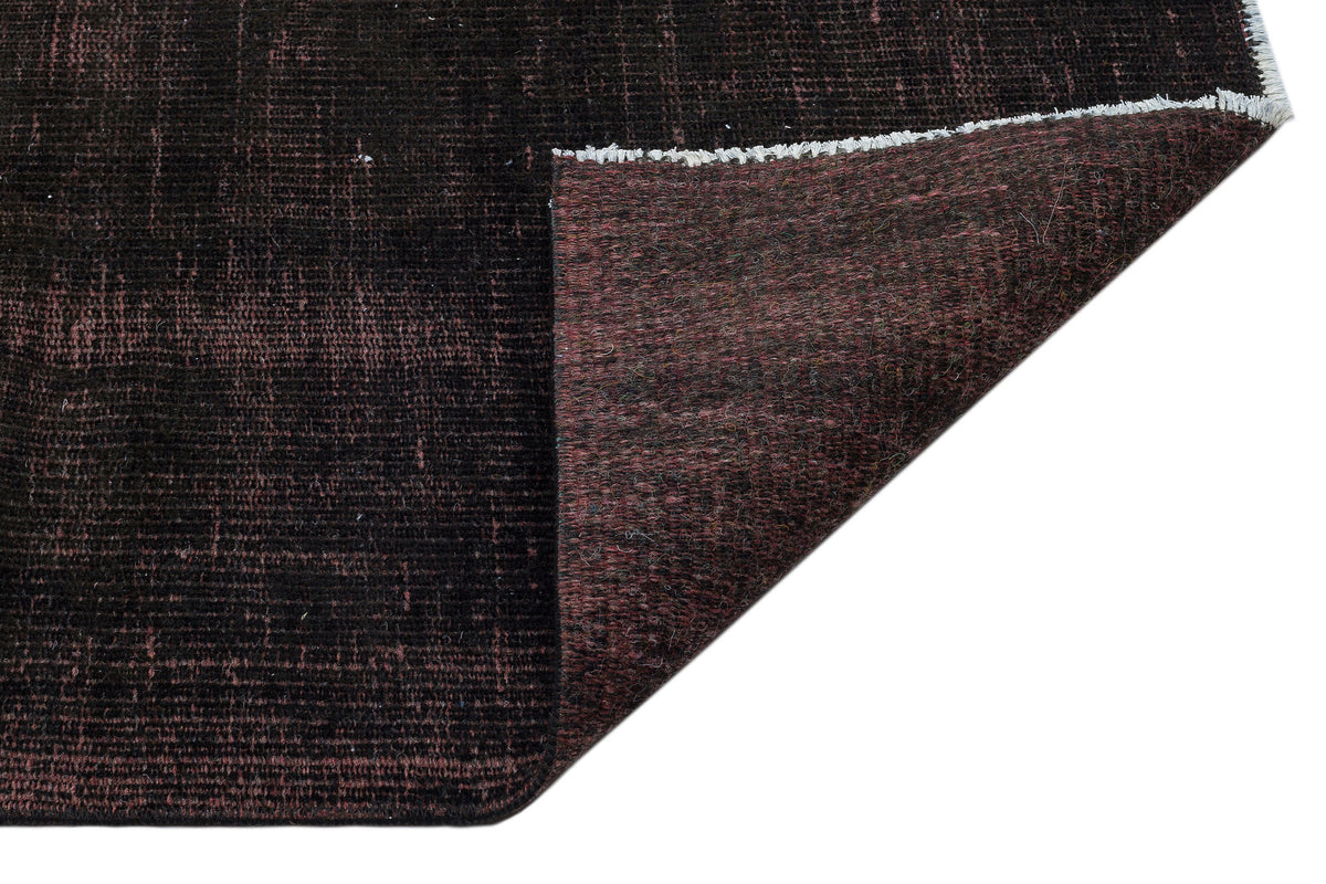 Black Over Dyed Vintage Rug 5&#39;2&#39;&#39; x 7&#39;10&#39;&#39; ft 158 x 240 cm
