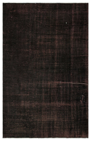 Black Over Dyed Vintage Rug 5'2'' x 7'10'' ft 158 x 240 cm