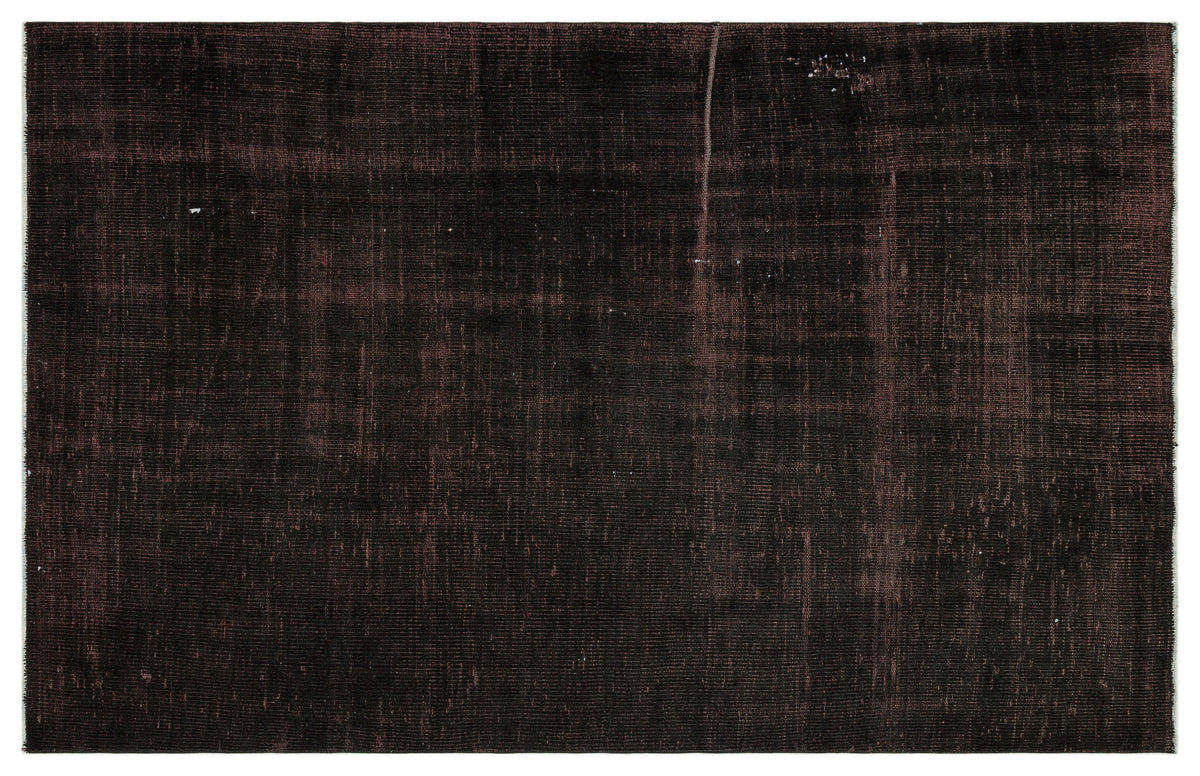 Black Over Dyed Vintage Rug 5&#39;2&#39;&#39; x 7&#39;10&#39;&#39; ft 158 x 240 cm