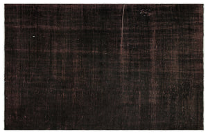 Black Over Dyed Vintage Rug 5'2'' x 7'10'' ft 158 x 240 cm