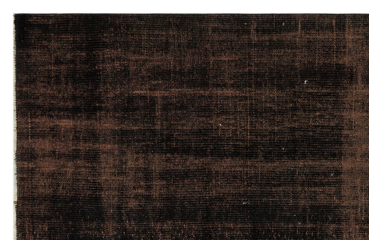 Black Over Dyed Vintage Rug 5&#39;1&#39;&#39; x 7&#39;9&#39;&#39; ft 155 x 237 cm