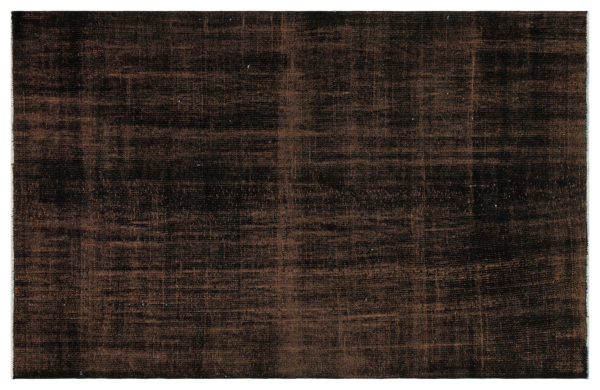Black Over Dyed Vintage Rug 5&#39;1&#39;&#39; x 7&#39;9&#39;&#39; ft 155 x 237 cm