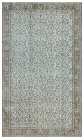 Gray Over Dyed Vintage Rug 5'6'' x 9'3'' ft 168 x 281 cm