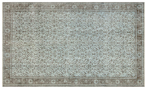 Gray Over Dyed Vintage Rug 5'6'' x 9'3'' ft 168 x 281 cm