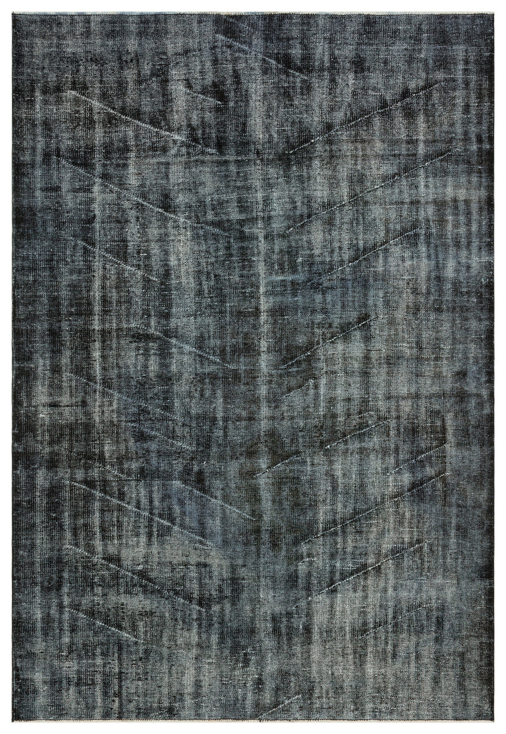 Black Over Dyed Vintage Rug 6'1'' x 9'1'' ft 186 x 278 cm