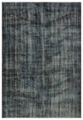Black Over Dyed Vintage Rug 6'1'' x 9'1'' ft 186 x 278 cm