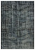 Black Over Dyed Vintage Rug 6'1'' x 9'1'' ft 186 x 278 cm