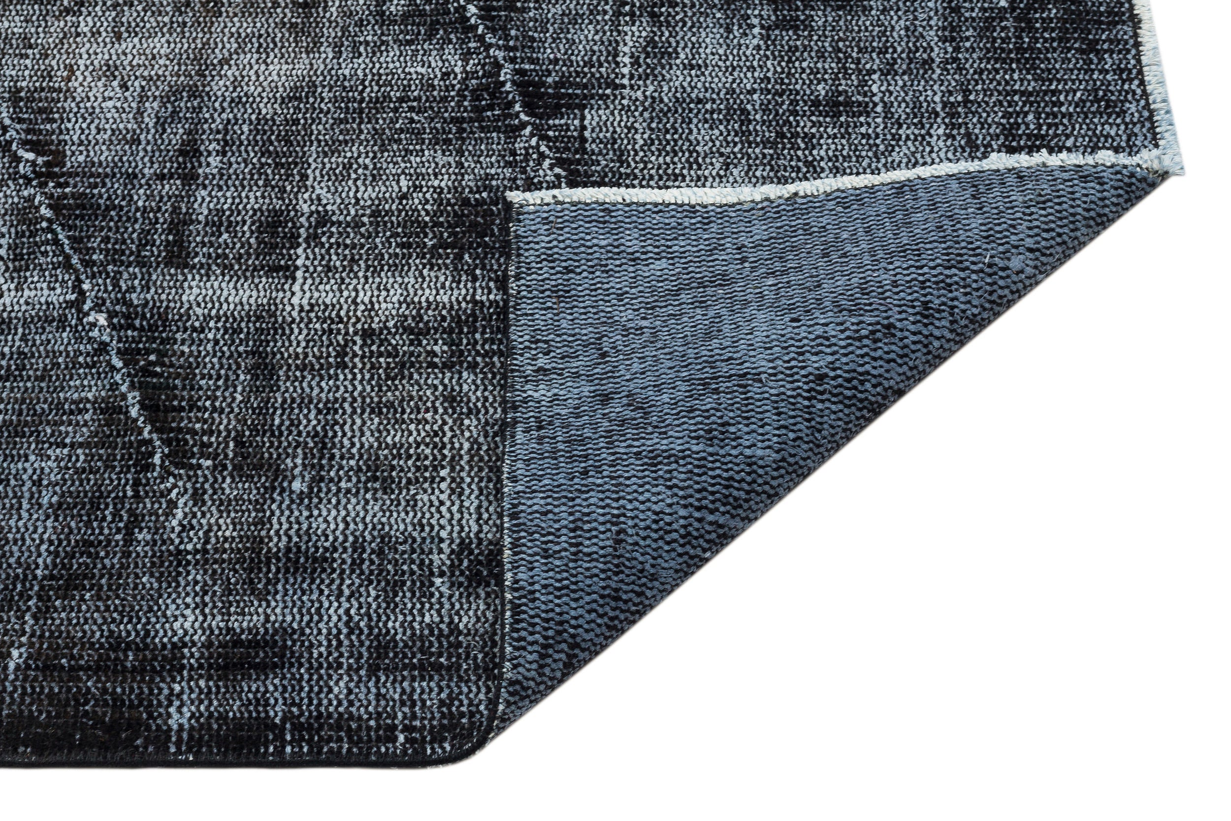 Black Over Dyed Vintage Rug 6'1'' x 9'1'' ft 186 x 278 cm