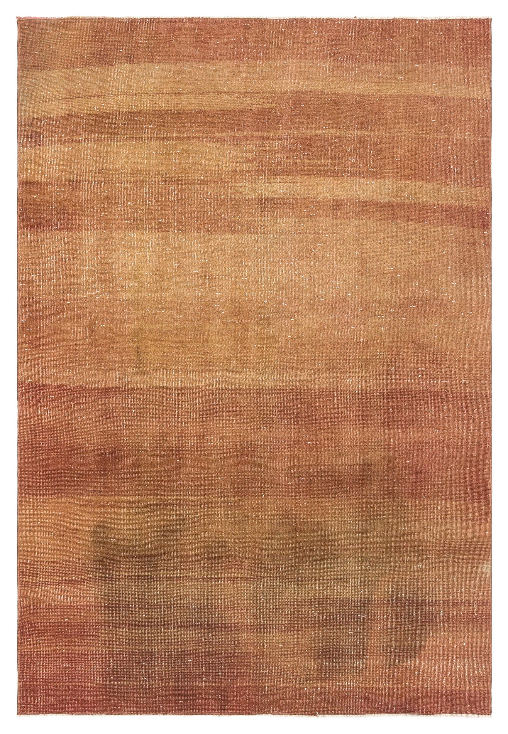 Orange Over Dyed Vintage Rug 4'6'' x 6'6'' ft 136 x 199 cm