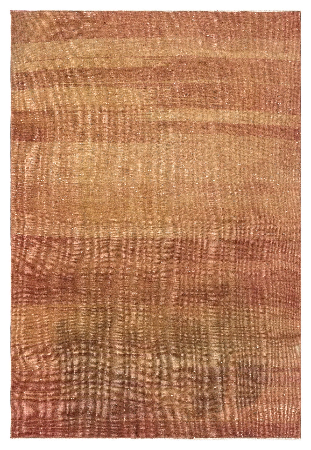 Orange Over Dyed Vintage Rug 4&#39;6&#39;&#39; x 6&#39;6&#39;&#39; ft 136 x 199 cm