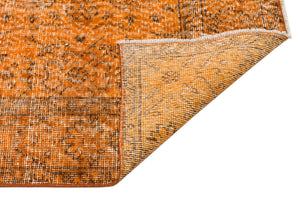 Orange Over Dyed Vintage Rug 5'4'' x 9'2'' ft 162 x 280 cm