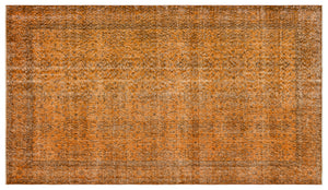 Orange Over Dyed Vintage Rug 5'4'' x 9'2'' ft 162 x 280 cm