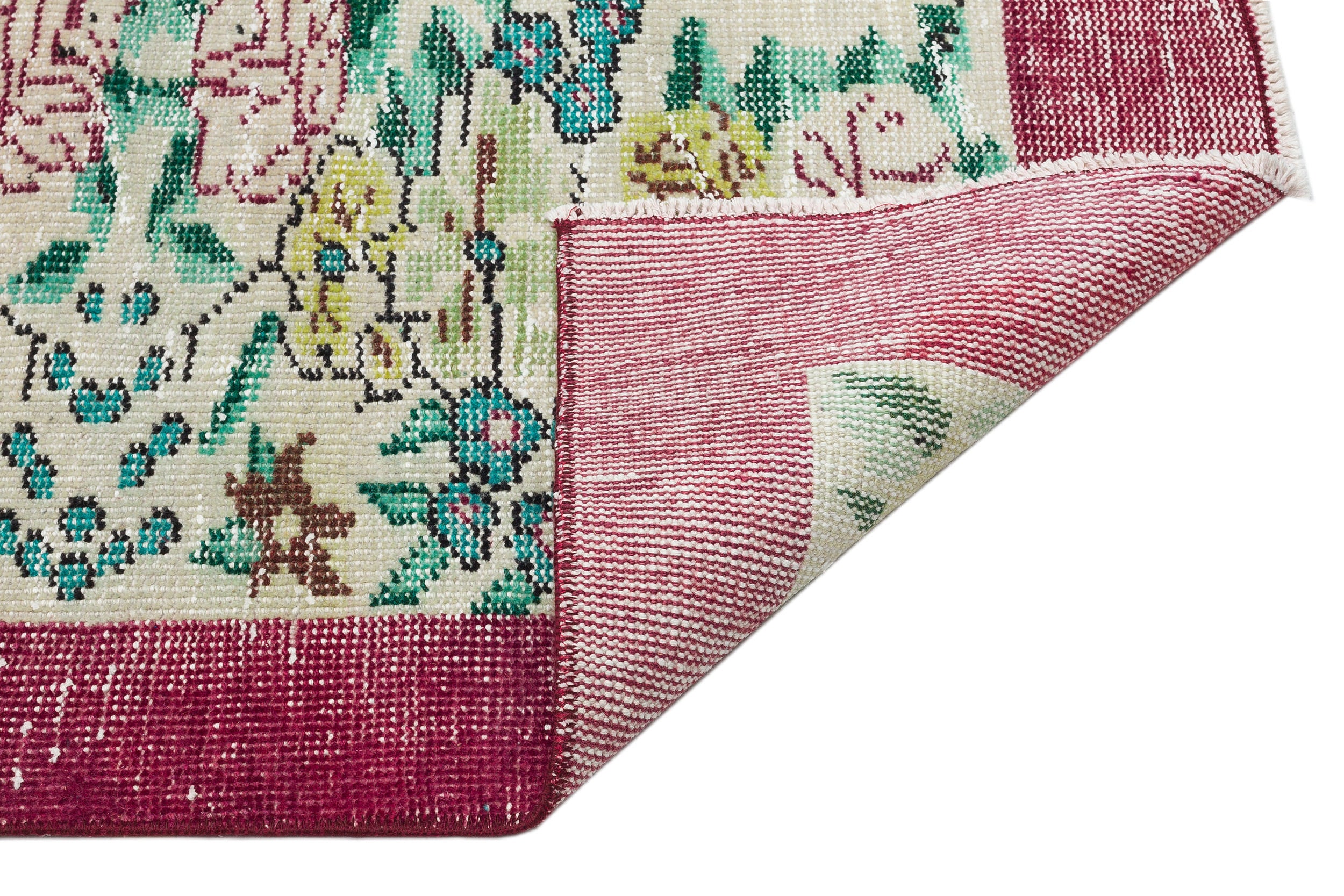 Retro Design Naturel Over Dyed Vintage Rug 4'11'' x 8'3'' ft 149 x 252 cm