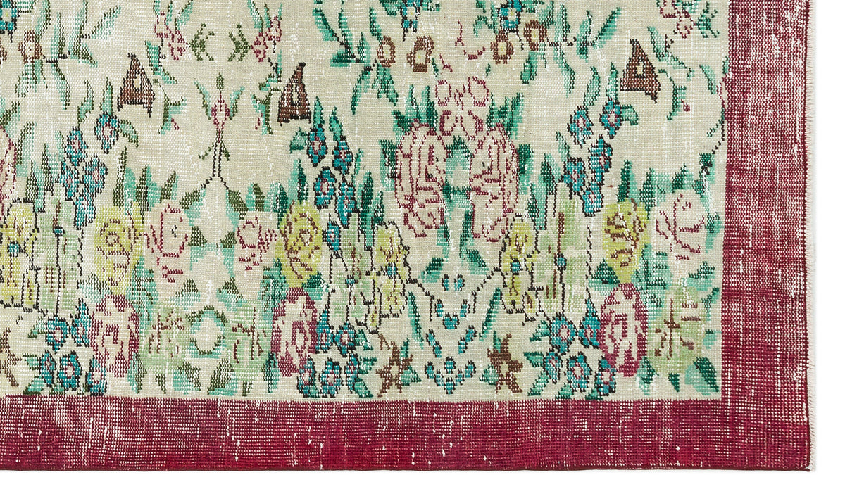 Retro Design Naturel Over Dyed Vintage Rug 4&#39;11&#39;&#39; x 8&#39;3&#39;&#39; ft 149 x 252 cm