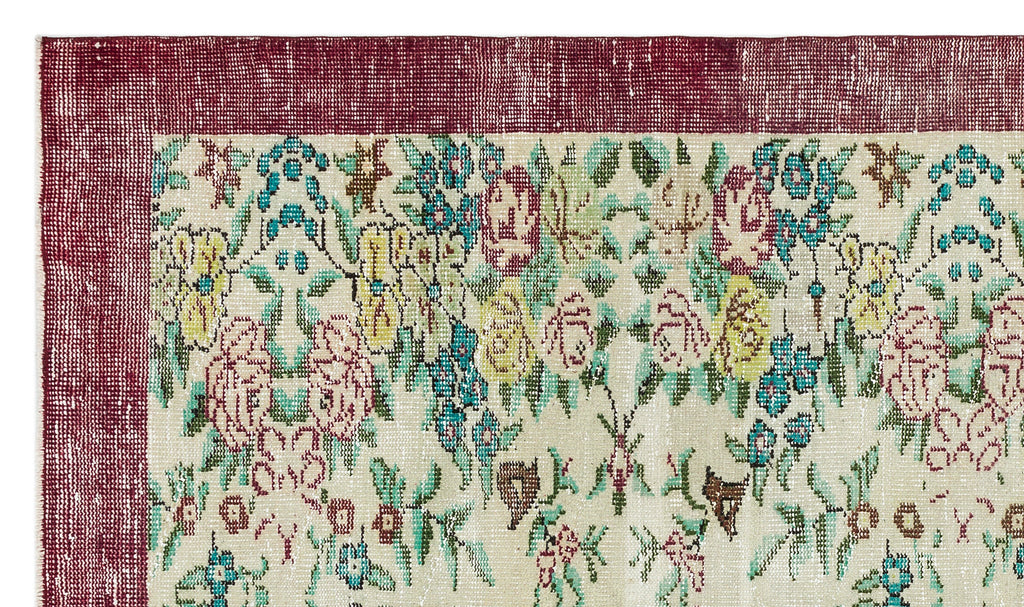 Retro Design Naturel Over Dyed Vintage Rug 4'11'' x 8'3'' ft 149 x 252 cm