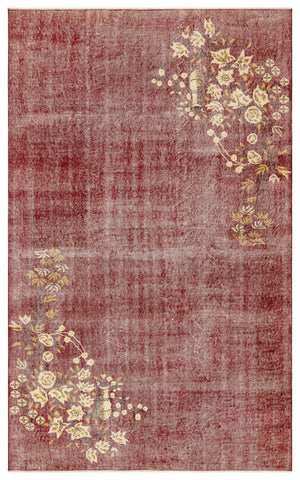 Naturel Over Dyed Vintage Rug 5'5'' x 8'9'' ft 165 x 267 cm