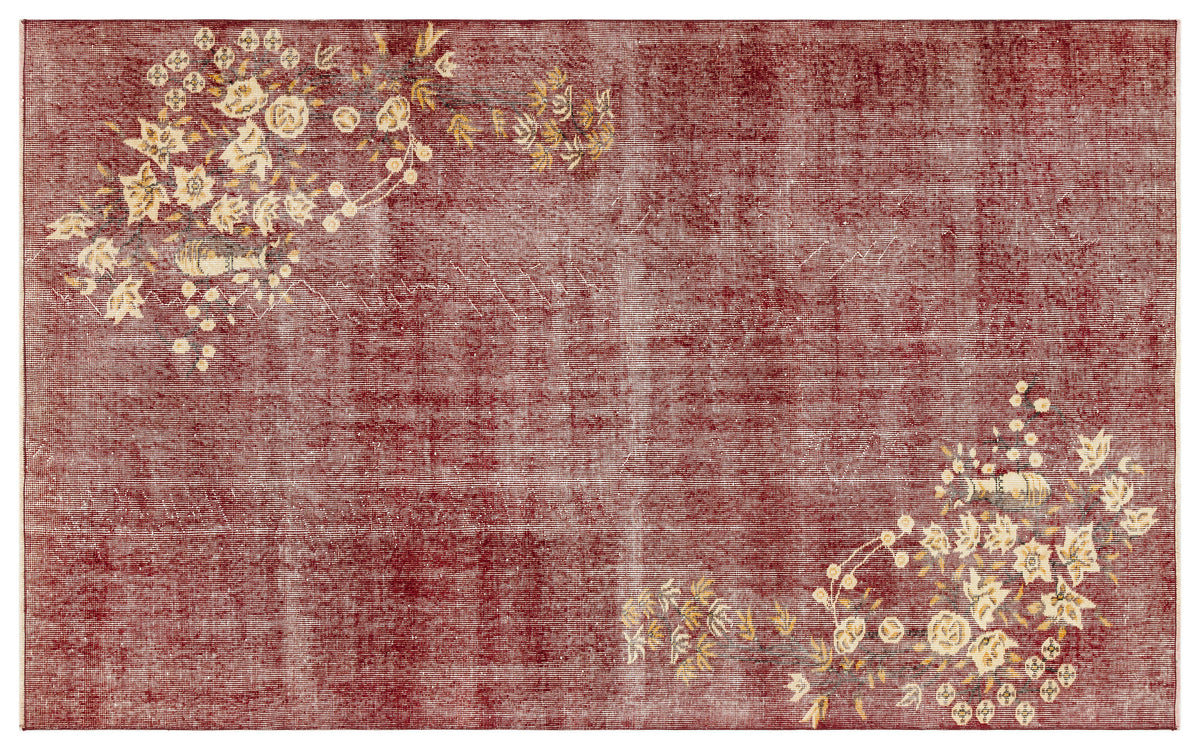 Naturel Over Dyed Vintage Rug 5&#39;5&#39;&#39; x 8&#39;9&#39;&#39; ft 165 x 267 cm