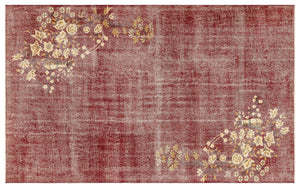 Naturel Over Dyed Vintage Rug 5'5'' x 8'9'' ft 165 x 267 cm