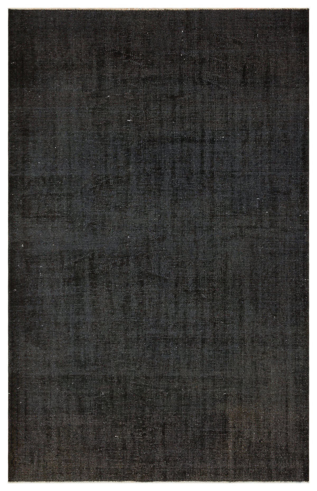 Black Over Dyed Vintage Rug 5&#39;7&#39;&#39; x 8&#39;8&#39;&#39; ft 171 x 264 cm