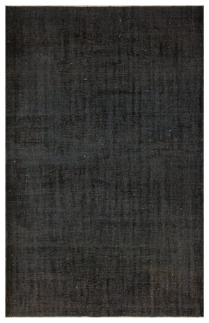 Black Over Dyed Vintage Rug 5'7'' x 8'8'' ft 171 x 264 cm