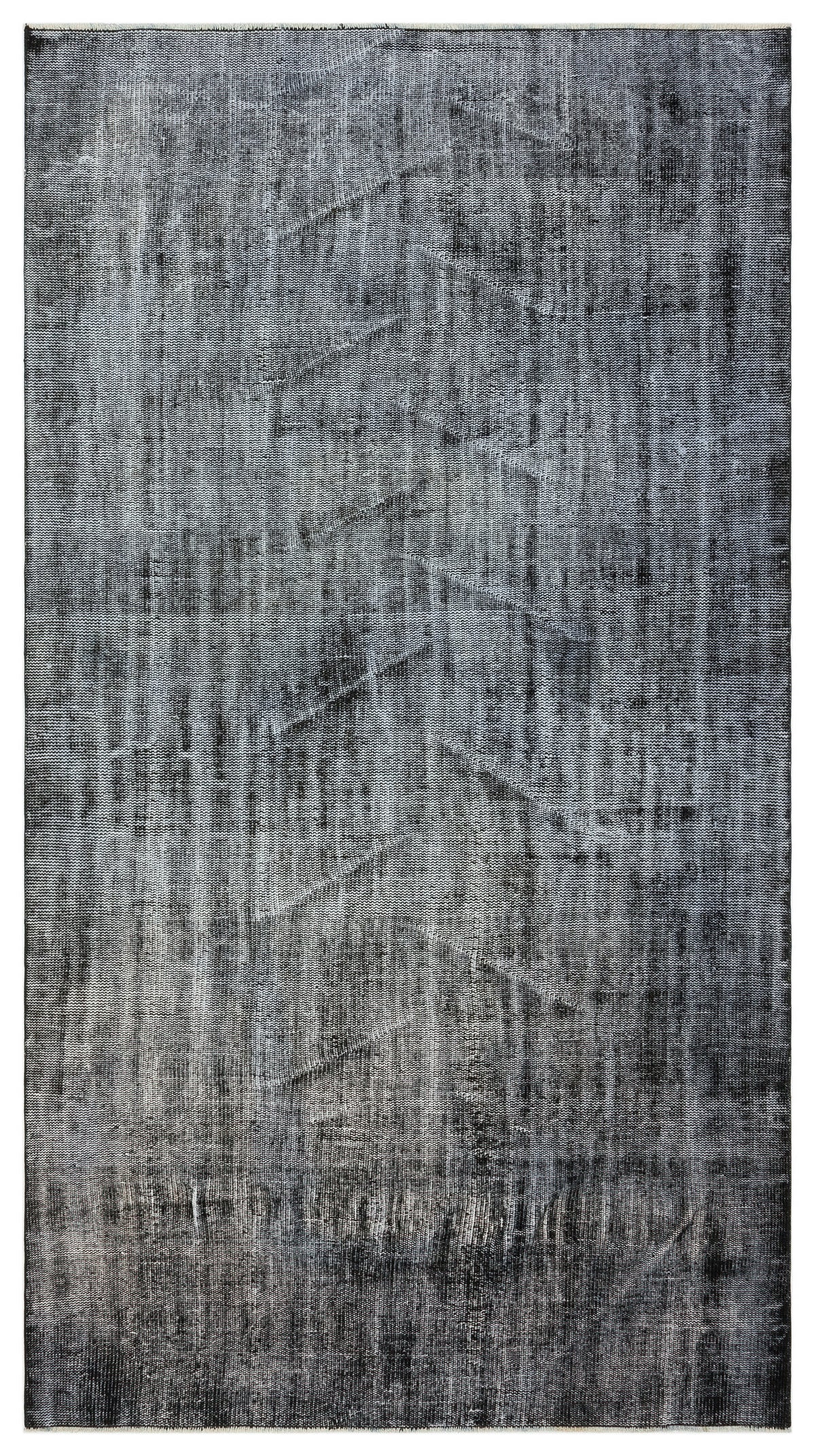 Gray Over Dyed Vintage Rug 4&#39;10&#39;&#39; x 8&#39;9&#39;&#39; ft 148 x 267 cm