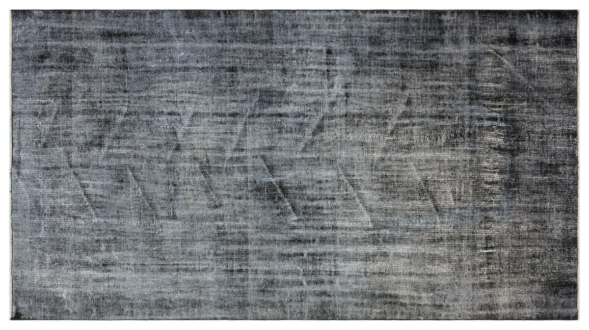 Gray Over Dyed Vintage Rug 4&#39;10&#39;&#39; x 8&#39;9&#39;&#39; ft 148 x 267 cm