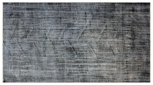 Gray Over Dyed Vintage Rug 4'10'' x 8'9'' ft 148 x 267 cm