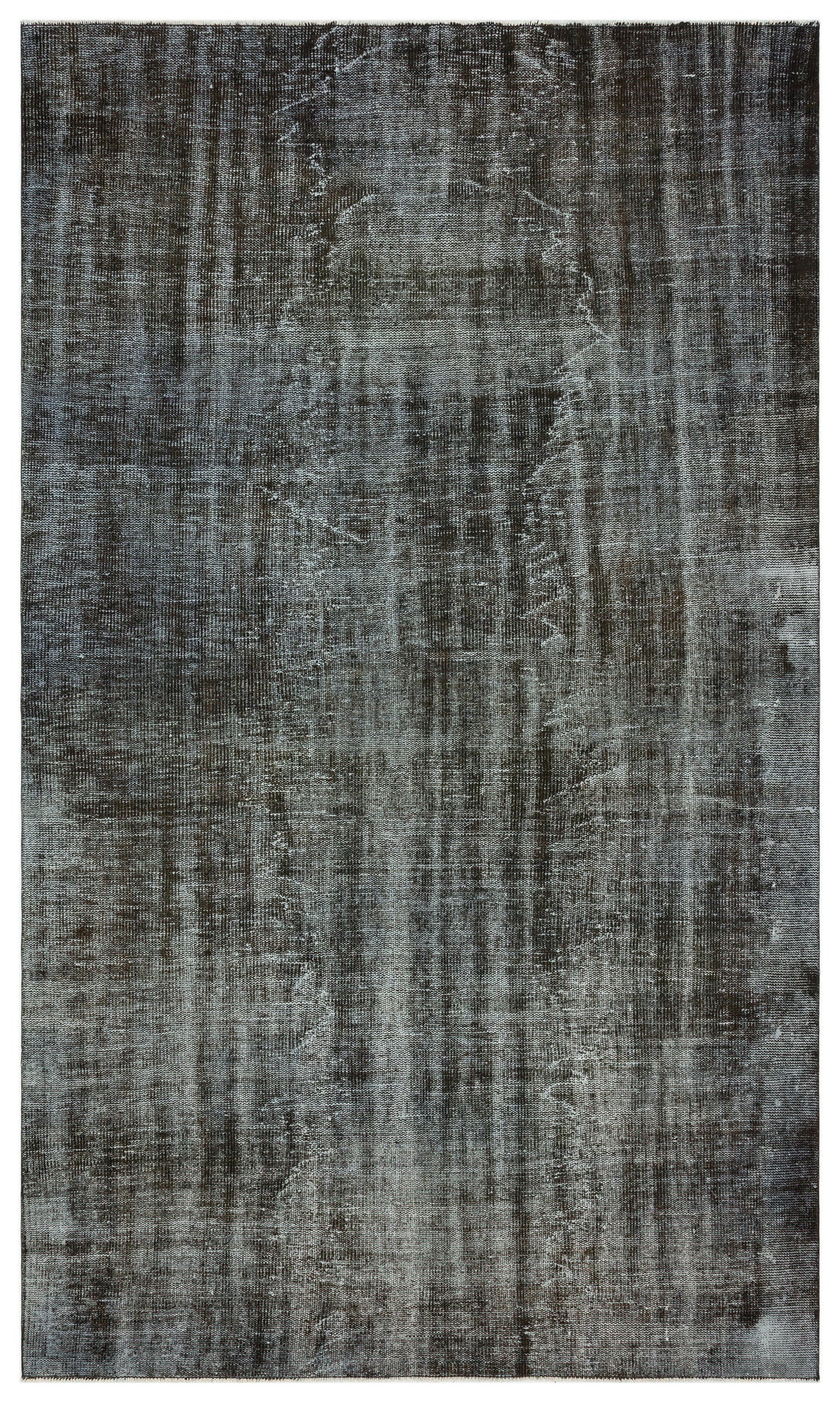 Gray Over Dyed Vintage Rug 5&#39;9&#39;&#39; x 9&#39;9&#39;&#39; ft 176 x 297 cm
