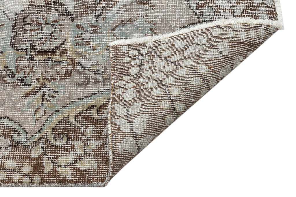 Gray Over Dyed Vintage Rug 5'9'' x 10'1'' ft 174 x 307 cm
