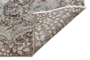 Gray Over Dyed Vintage Rug 5'9'' x 10'1'' ft 174 x 307 cm