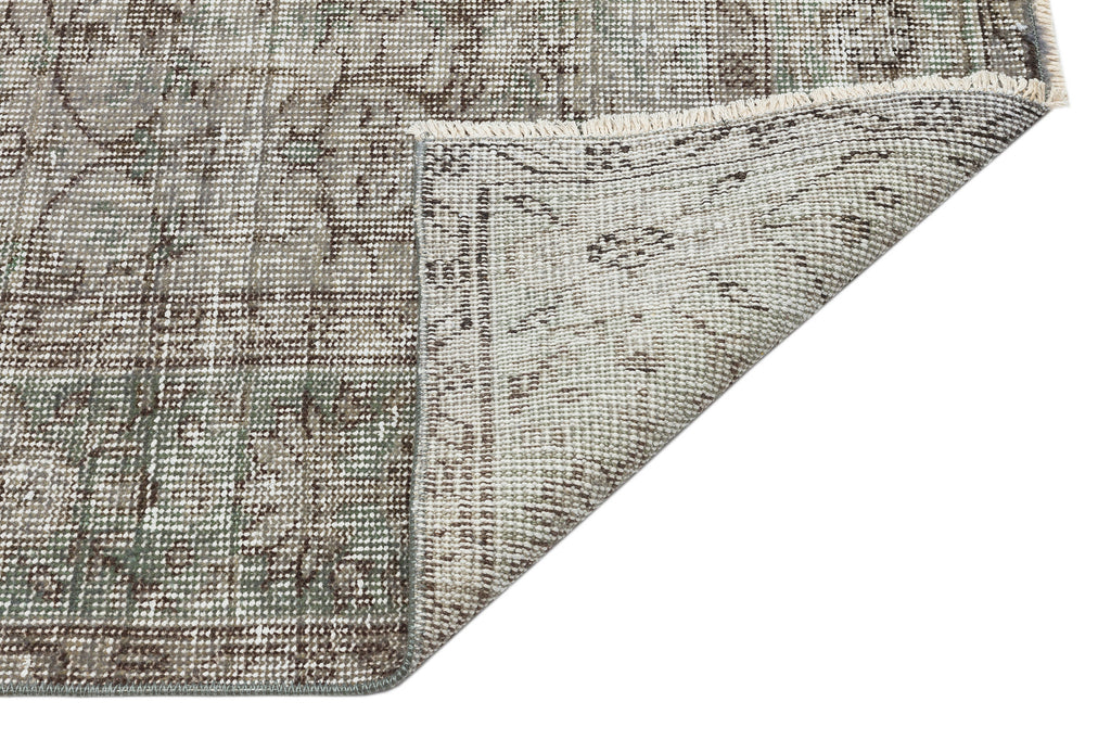 Gray Over Dyed Vintage Rug 5'5'' x 8'10'' ft 164 x 269 cm