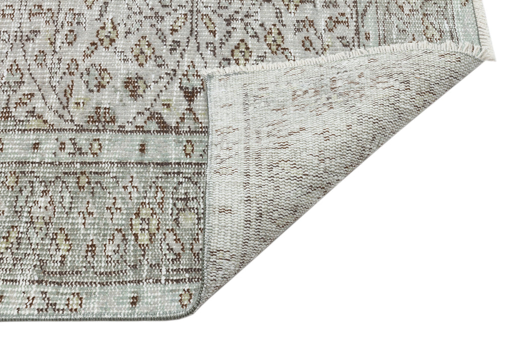 Gray Over Dyed Vintage Rug 5'1'' x 8'11'' ft 155 x 271 cm