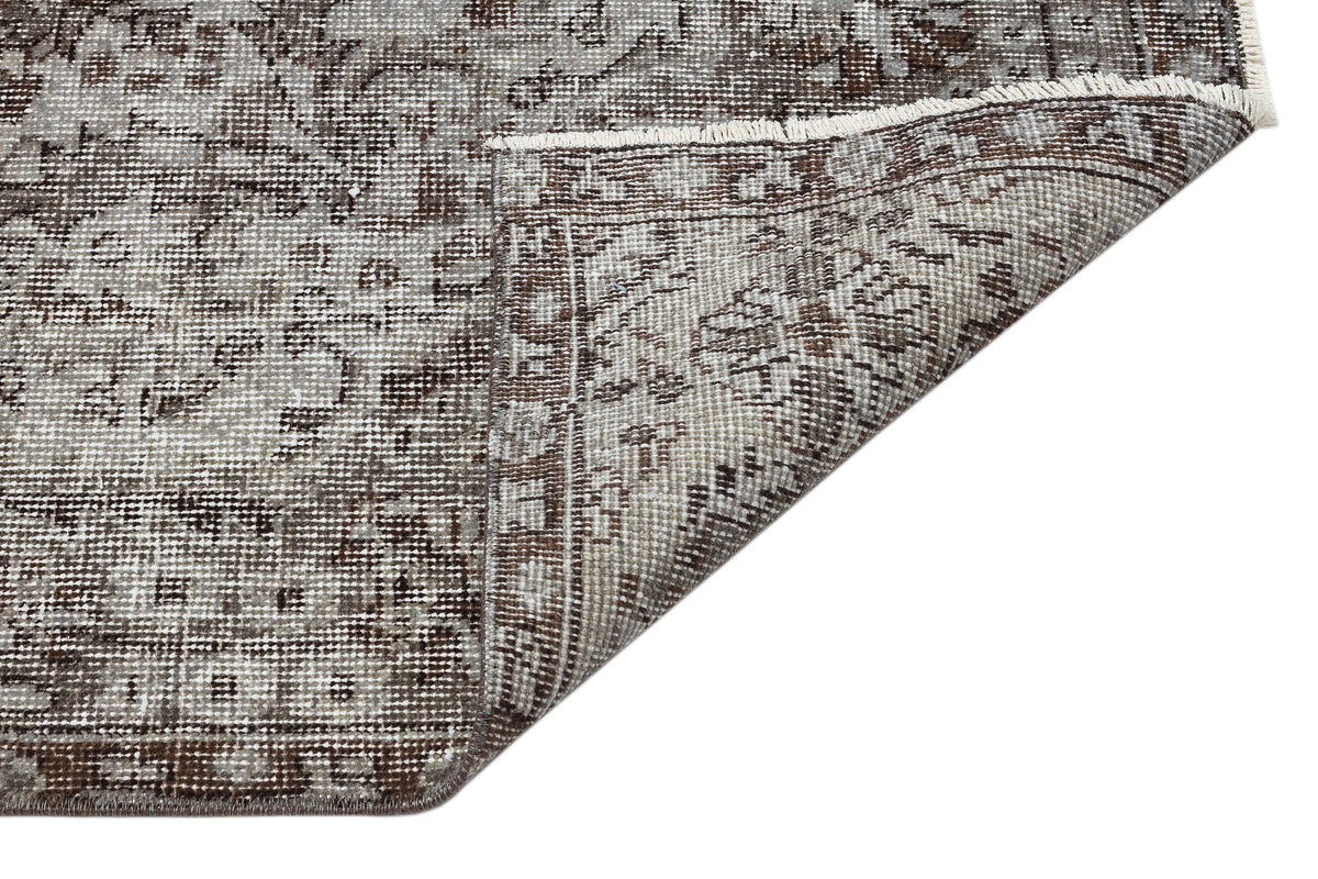 Gray Over Dyed Vintage Rug 5&#39;9&#39;&#39; x 9&#39;4&#39;&#39; ft 174 x 285 cm