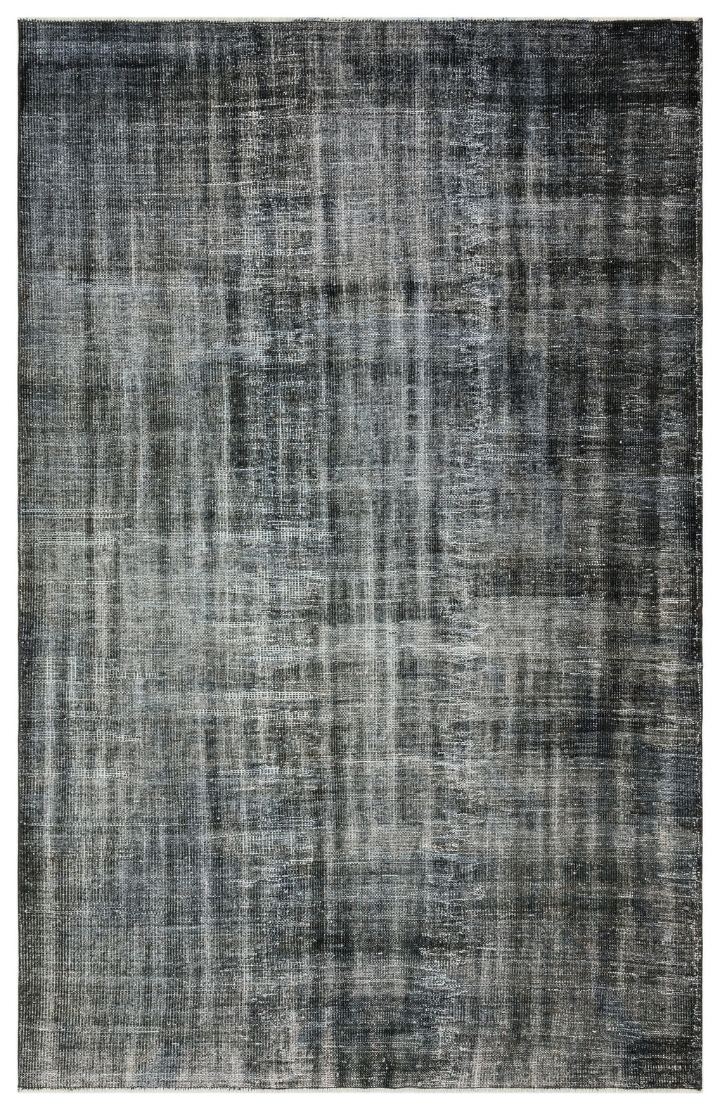 Black Over Dyed Vintage Rug 6'0'' x 9'1'' ft 184 x 278 cm