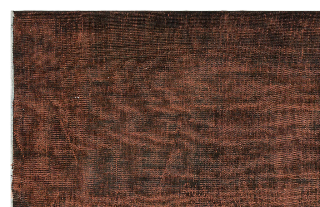 Brown Over Dyed Vintage Rug 5'7'' x 8'9'' ft 171 x 266 cm
